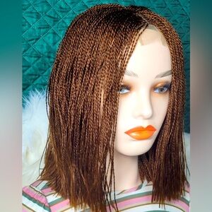 Classic Brown Straight Wig with Blunt Cut